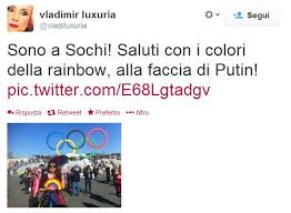 Vladimir Luxuria: "attimi di terrore a Sochi per gay è ok"