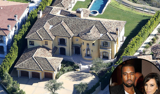 Kim Kardashian e Kayne West: bagno d’oro nella dimora di Bel Air