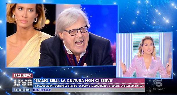 Sgarbi cacciato da Mediaset dopo la puntata della D’Urso